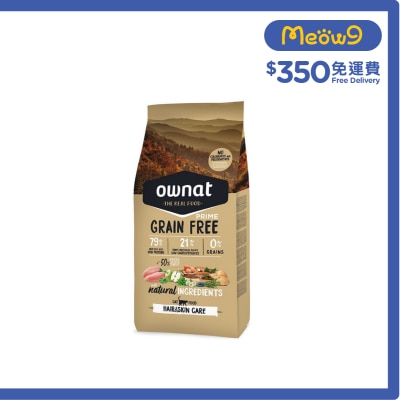 OWNAT - 無穀物 皮毛靚配方 - 放牧雞肉 & 火雞 (3kg) 全貓糧 - ownat