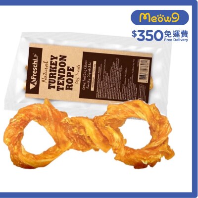 A FRESCHI SRI Natural Turkey Tendon Rope (L, 2.54oz) Dog Snacks - A Freschi Srl