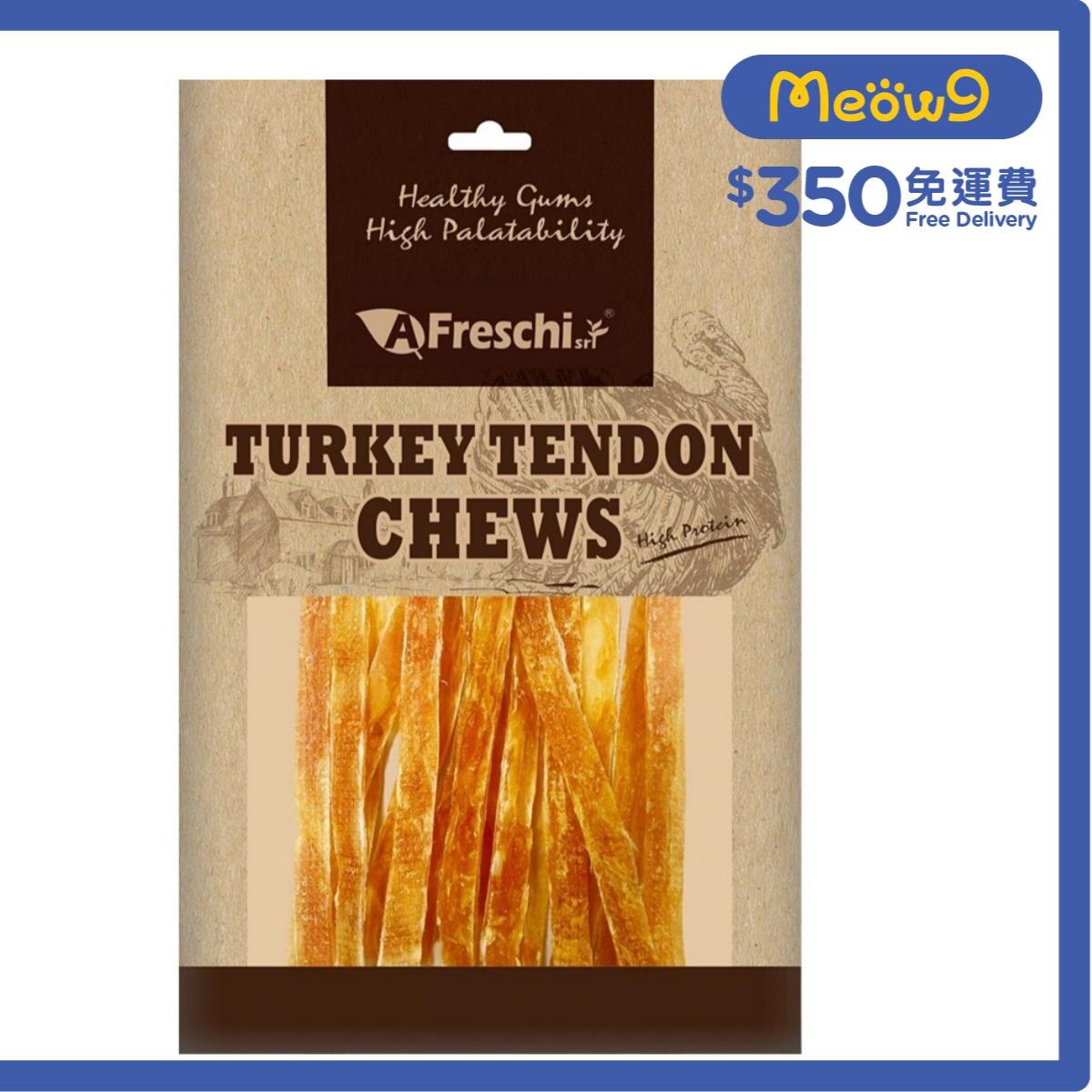 A FRESCHI SRI Turkey Tendon Slitting Wide Strip (100g) Dog Snacks - A Freschi Srl