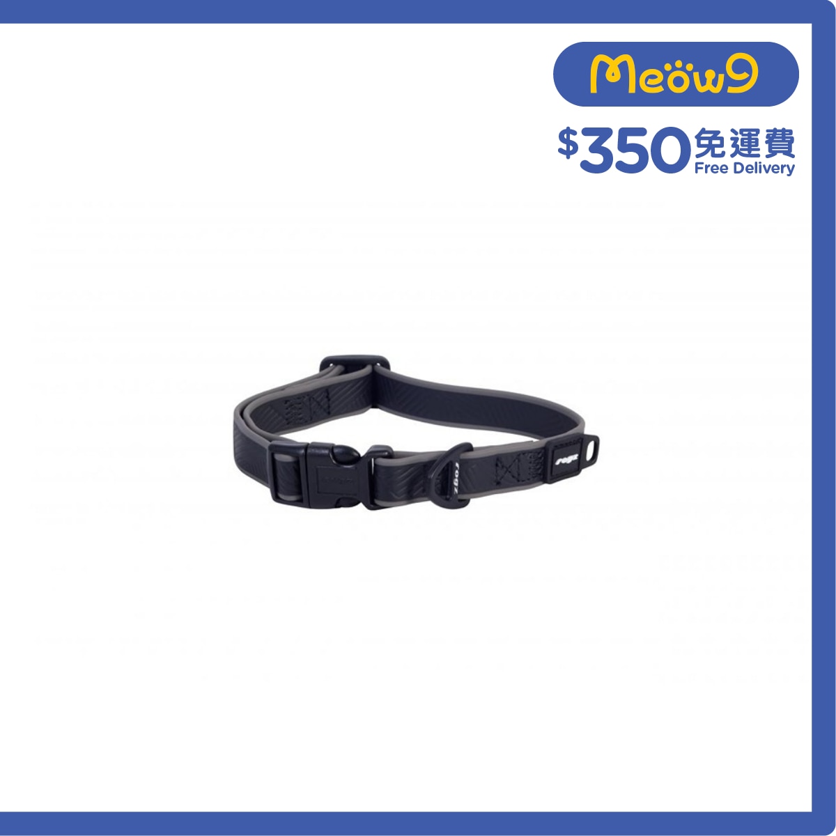 ROGZ HB63M - A Amphibian Classic Collar 項帶 (M) - 黑色 - Rogz