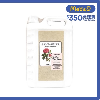 SANIAQUAE Prestige Rose Aroma Pet Shampoo Dogs & Cats (4L) *with pump dispenser*- SANIAQUAE