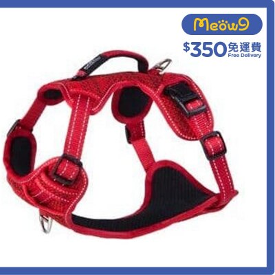ROGZ Utility雙扣H型胸背帶(M) - 紅色 中型狗 - Rogz