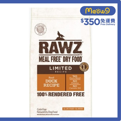 RAWZ 無穀物 單一動物蛋白來源配方 - 鴨肉 全犬乾糧 (20lb) - RAWZ