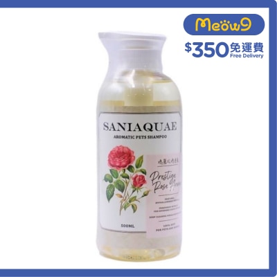 SANIAQUAE Prestige Rose Aroma Pet Shampoo Dogs & Cats (500ml)- SANIAQUAE