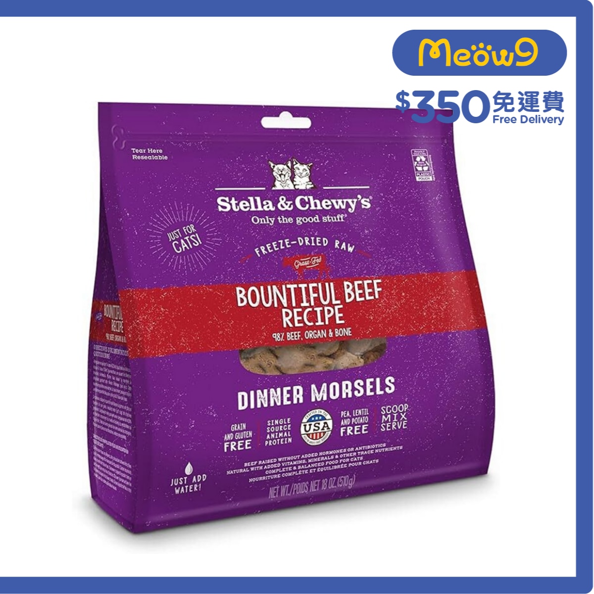 STELLA & CHEWY'S 凍乾脫水貓糧 - 牛肉 (18oz) - Stella & Chewy's