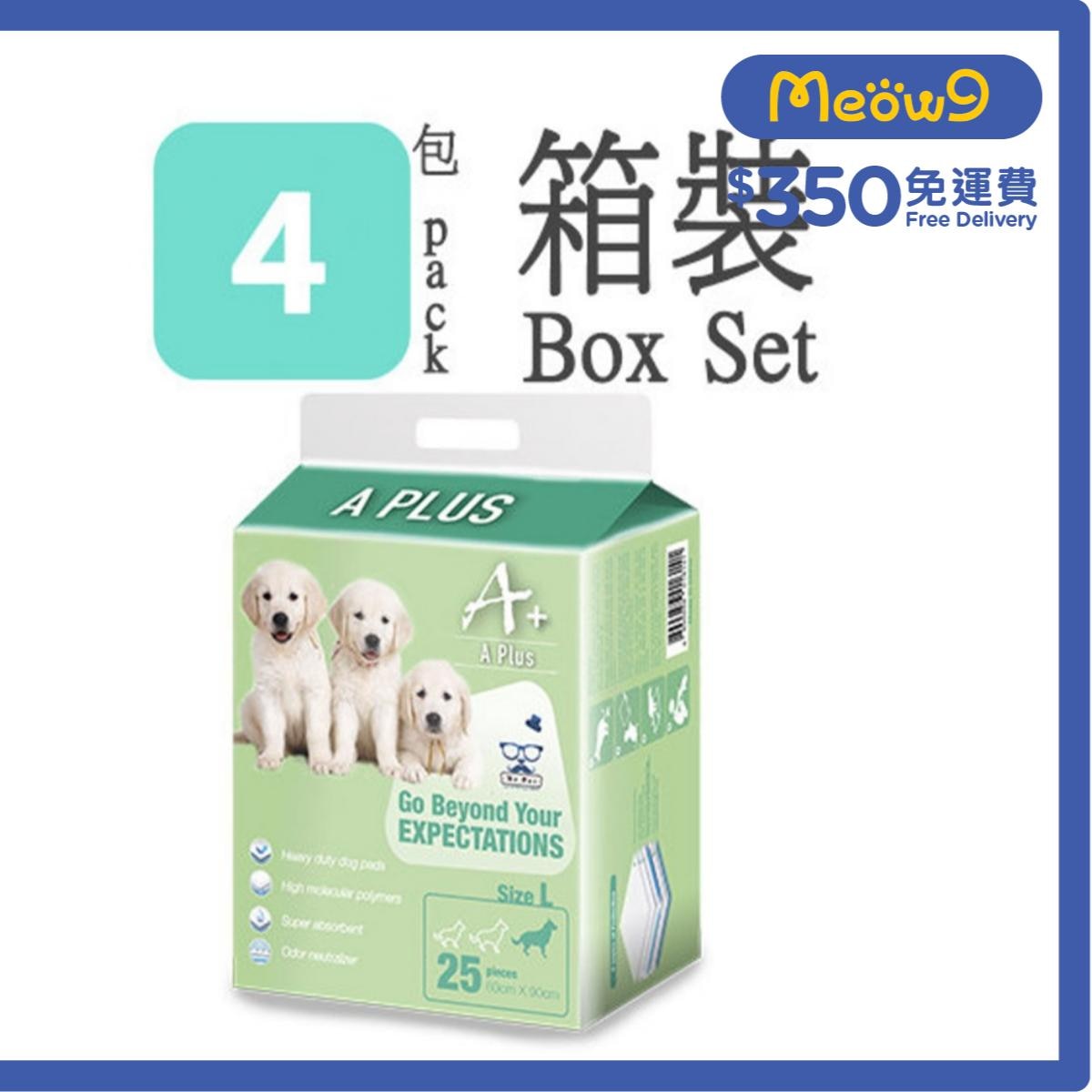 A PLUS 強力吸水除臭寵物尿墊 (L) 60x90cm - 25片 x 4包 (Box Set) - A PLus 狗尿墊