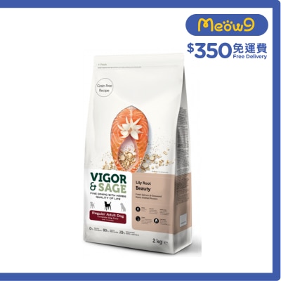 VIGOR & SAGE Lily Root Beauty- Regular Adult Dry Dog Food 2KG- VIGOR & SAGE