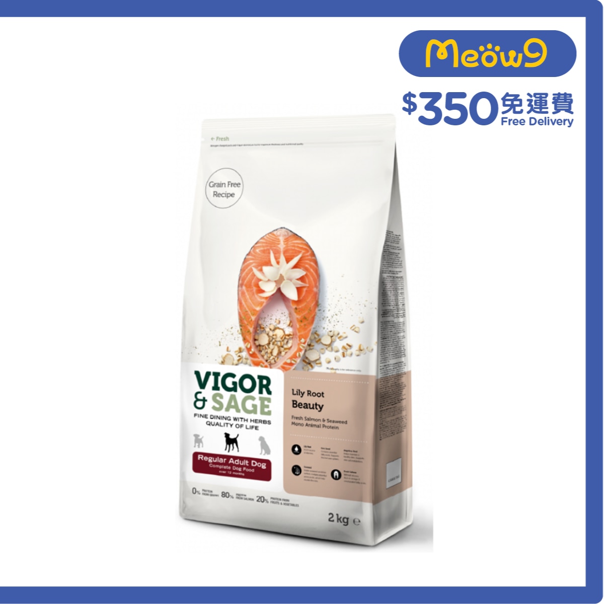 VIGOR & SAGE Lily Root Beauty- Regular Adult Dry Dog Food 2KG- VIGOR & SAGE