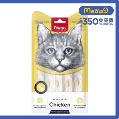 WANPY - Creamy Treat Chicken Cat Lick Snack (14g x 5pcs)- Wanpy