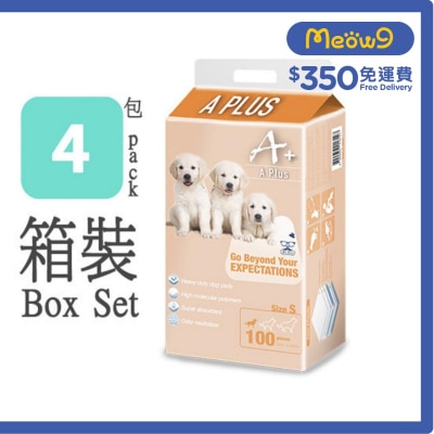 A PLUS 強力吸水除臭寵物尿墊 (S) 30x45cm - 100片 x 4包 (Box Set) - A PLus 狗尿墊