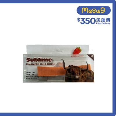 SUBLIME - Himalayan Grain Free Dried Cheese Strawberry Dental Chew (Size:Medium 65-75g)  - Sublime