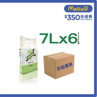 [箱裝優惠]青蘋果綠茶味秒結豆腐貓砂 (7L x 6) - WEWE