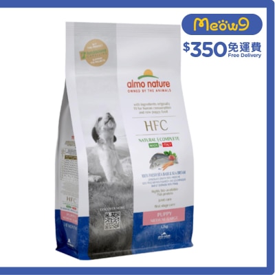 ALMO NATURE HFC-Dry Dog Food with Fresh for Pupppy Sea Bass & M/L(1.2kg) almo nature 