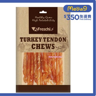 A FRESCHI SRI Turkey Tendon Coil - Long Dental Chew (80g) Dog Snacks - A Freschi Srl