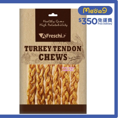 A FRESCHI SRI Turkey Tendon Braided Stick Dog Snacks Dental Chew (130g) Dog Snacks - A Freschi Srl