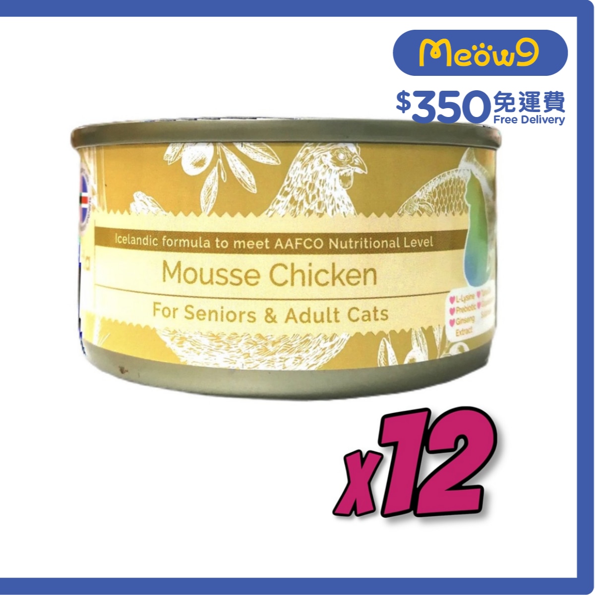 ASTKATTA 全天然純雞肉慕絲 老貓,成貓主食罐頭 (80gx12) Astkatta image