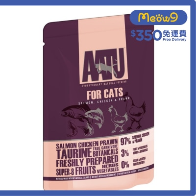 AATU 97/3 三文魚,雞肉& 鮮蝦全貓主食濕糧(85g) - AATU
