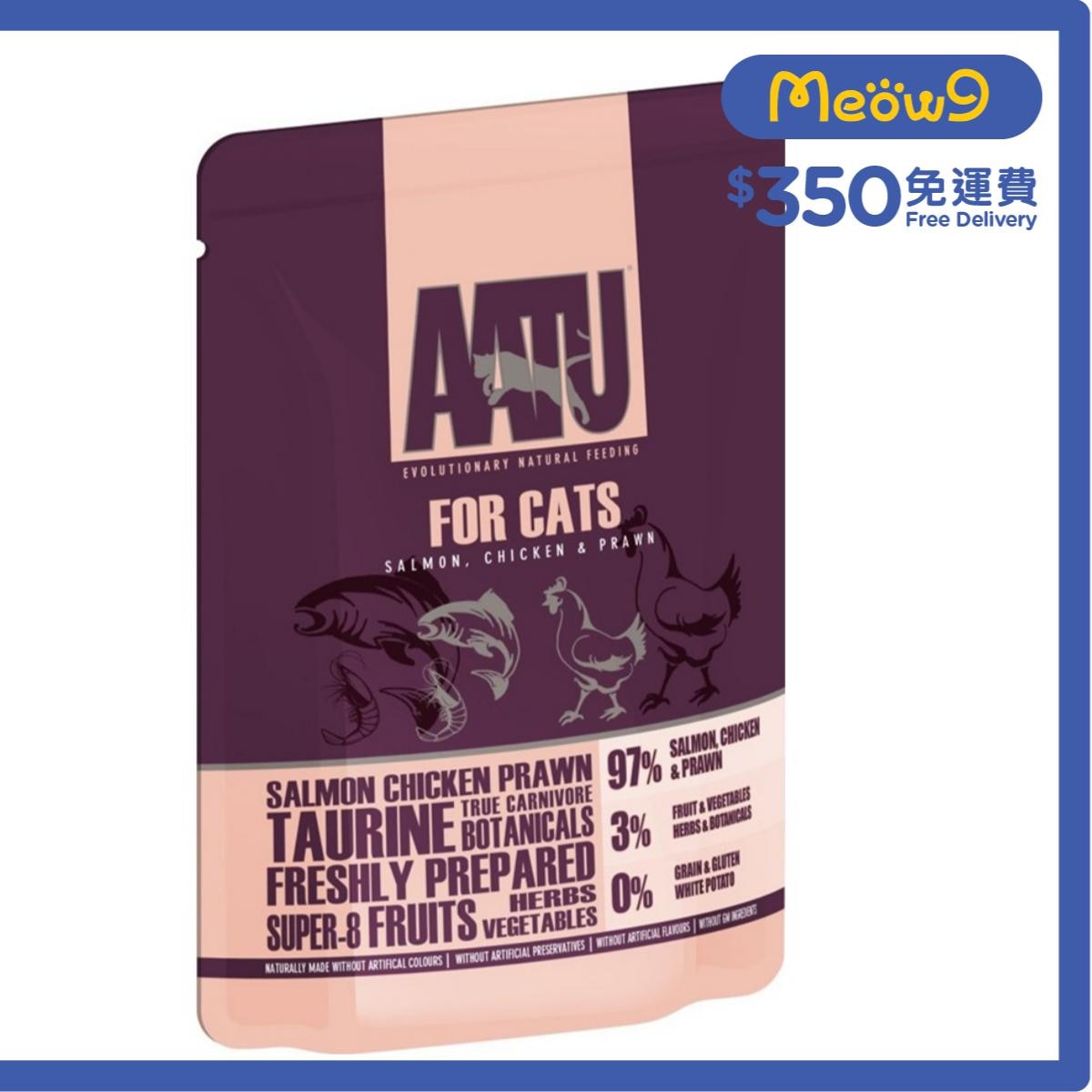 AATU 97/3 三文魚,雞肉& 鮮蝦全貓主食濕糧(85g) - AATU