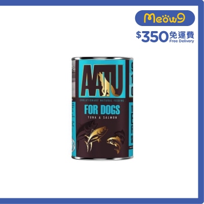 AATU - 90/10 吞拿魚,三文魚 全犬配方罐頭 (400g) - AATU 
