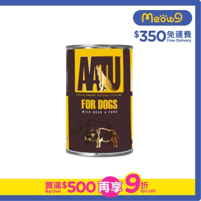 AATU - 90/10 豬肉 & 野豬全犬配方罐頭 (400g) - AATU