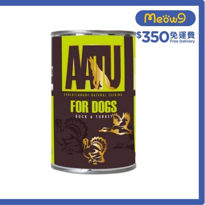 AATU 90/10 Duck & Turkey Tin for Dogs (400g) - AATU D400