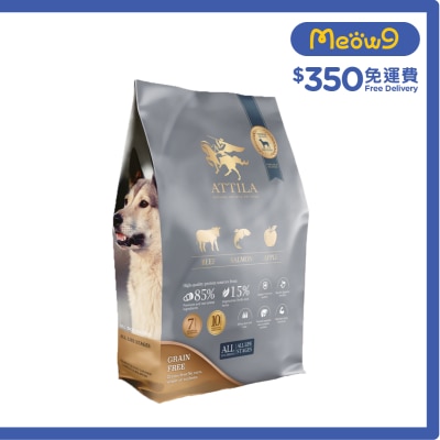 ATTILA - 無穀物全齡犬狗糧 黑牛+鮭魚+蘋果 (6kg) ATTILA