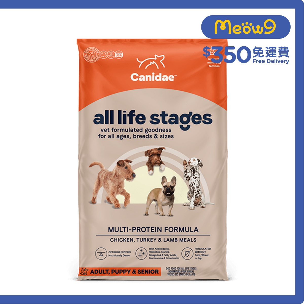 CANIDAE 原味全犬配方狗糧 (雞, 火雞, 羊肉) 40磅 - CANIDAE 咖比