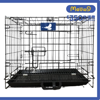 """ PIGEON""" Double Door Folding Metal Dog Cage (Black)-Dog & Cat (60x42x51)  - Pigeon
