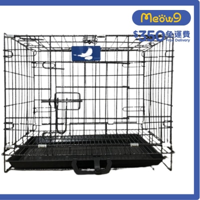 """ PIGEON""" Double Door Folding Metal Dog Cage (Black)-Dog & Cat (60x42x51)  - Pigeon