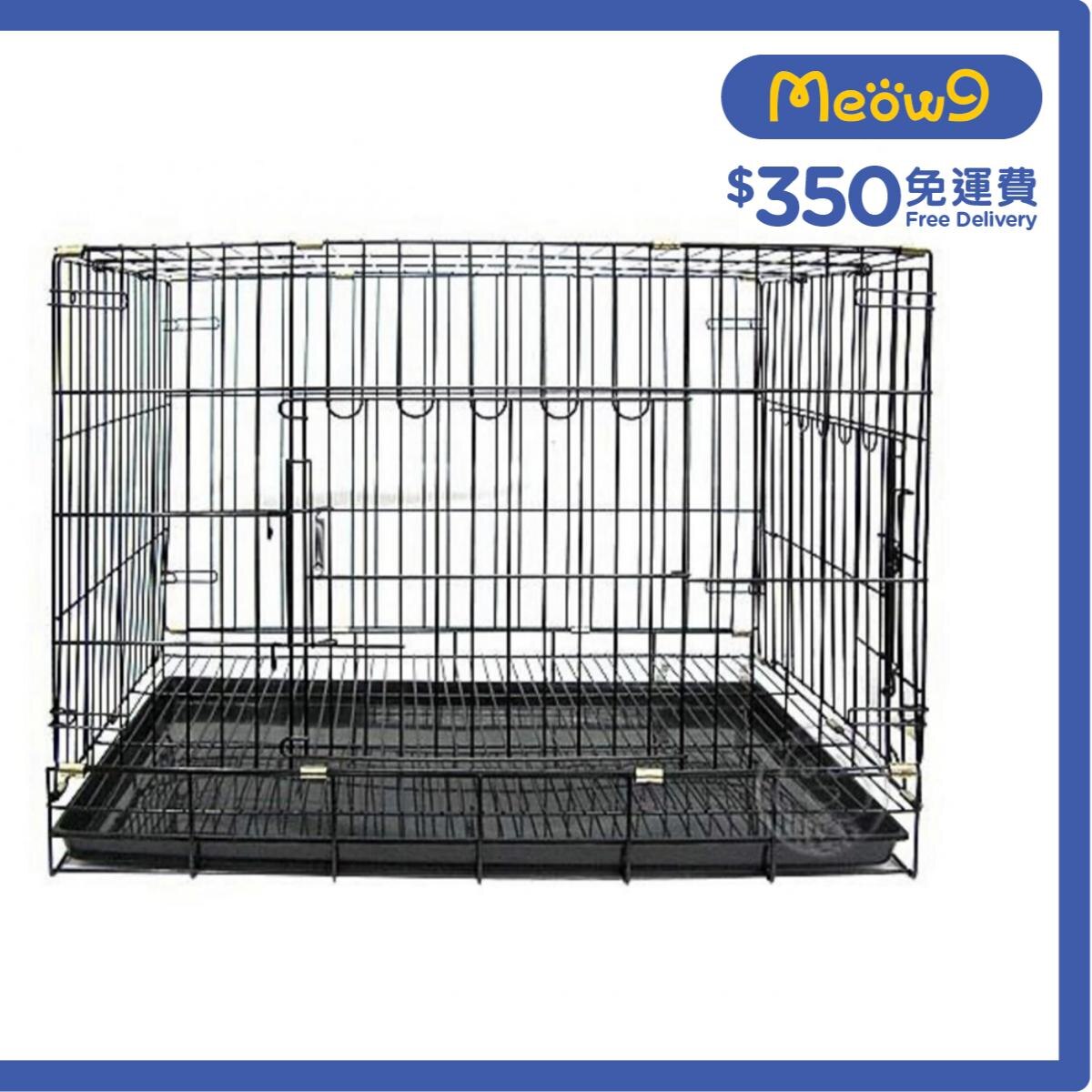 """ PIGEON""" Double Door Folding Metal Dog Cage (Black Pop)- (60x42x51)  - Pigeon