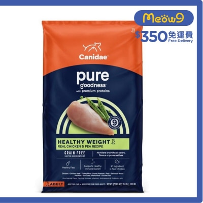 CANIDAE Pure Goodness: Grain Free, Chicken & Pea Recipe for Healthy Weight (22lbs)- CANIDAE