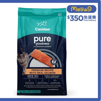 CANIDAE REAL Salmon- PURE GRAIN FREE- - Dry Cat Food - All Life Stages (5lb)- CANIDAE