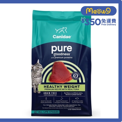 CANIDAE - PURE無穀物室內貓 -  吞拿魚 -  健康體重 -  全貓乾糧 -  (10磅) - CANIDAE 咖比