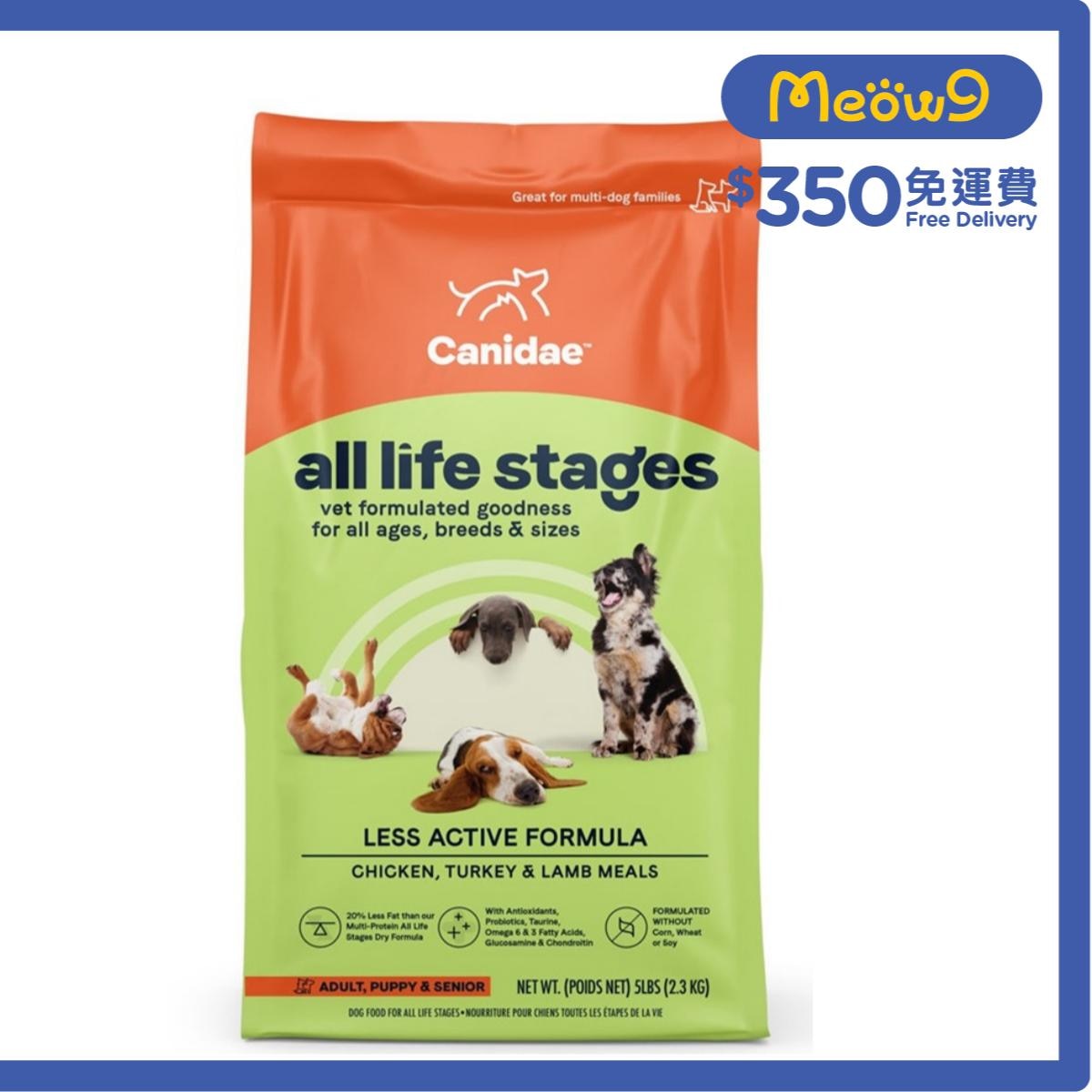CANIDAE ALL LIFE STAGES Dog Food (Less Active Dogs) (5lb)- CANIDAE