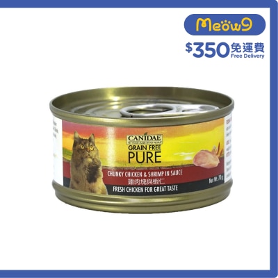CANIDAE - 無穀物雞肉塊與蝦仁貓罐頭 (70g) - CANIDAE 咖比