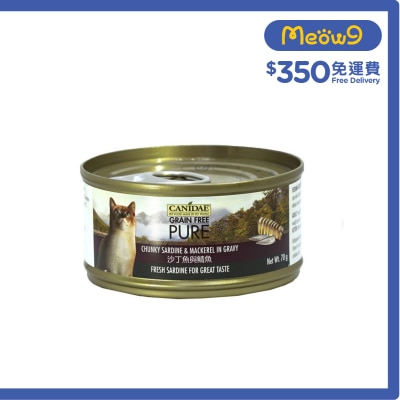 CANIDAE - 無穀物沙丁魚與鯖魚貓罐頭 (70g) - CANIDAE 咖比