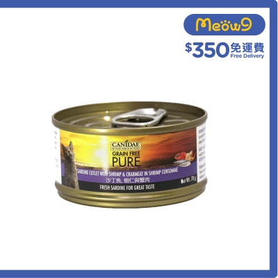 無穀物沙丁魚與蝦仁與蟹肉貓罐頭 (70g) - CANIDAE 咖比