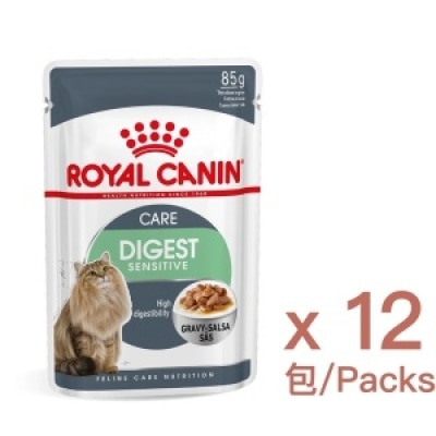 ROYAL CANIN [盒裝優惠]FCN成貓消化加護主食濕糧(肉汁)(85gx12)腸胃敏感貓濕糧 - 皇家