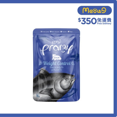 PRAMY 高級白肉吞拿魚(高齡貓7+)功能性濕包 體重控制 (70g) 044362 image