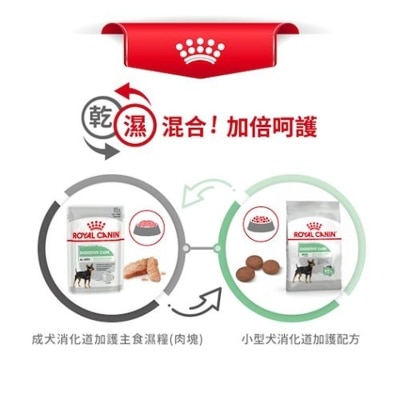 皇家 [盒裝優惠]CCN成犬消化道加護主食袋裝狗濕糧(肉塊)(85gx12) - 皇家