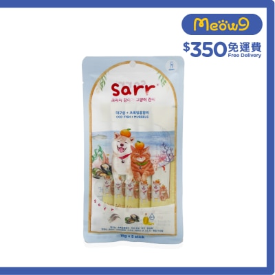 SARR 北歐天然魚油肉泥條 鱈魚+青口+鯊魚軟骨素 (關節保護) 貓犬適合 (15gX5) 024644 image