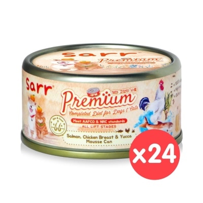 SARR Skin & Coat: Salmon; Chicken Breast & Yucca Mousse Can (80g x24)Completed Diet for Dog & Cat image