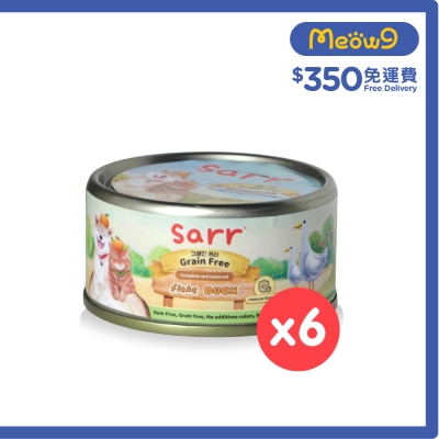 SARR - 全齡貓狗罐(肉絲湯汁)免疫系統(鴨胸肉+雞湯) (80g x 6) #250122