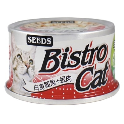 種子 [Bistro Cat] 白身鮪魚+蝦肉+維他命B群 (80g) 貓罐頭 820499