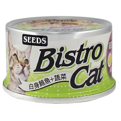 種子 [Bistro Cat] 白身鮪魚+蔬菜+果寡糖 (80g) 貓罐頭 820475
