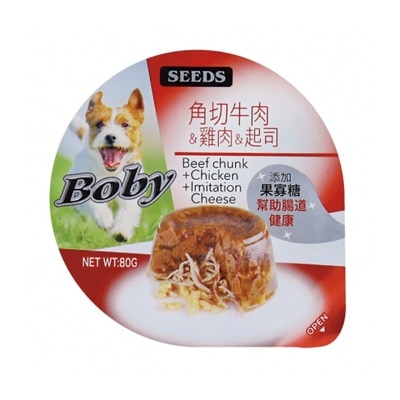 種子 Boby特級機能愛犬餐杯 角切牛肉+雞肉+芝士 (80G) 825142 image
