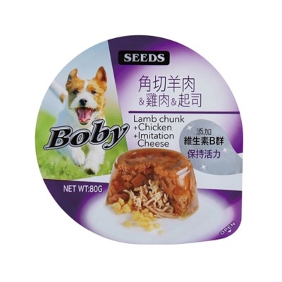 種子 Boby特級機能愛犬餐杯 角切羊肉+雞肉+芝士(80G) 825159 image