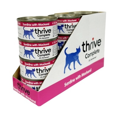 THRIVE [Value Pack] Complete Adult *Sardine with Mackerel* Cat Can (75g x12) 102645 Parallel import image