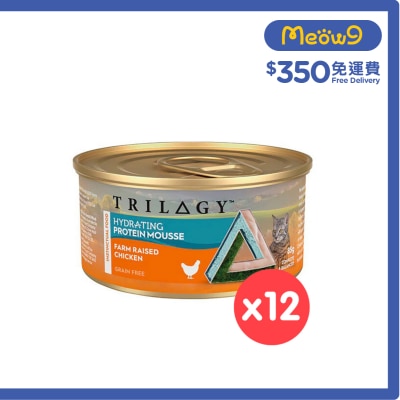 TRILOGY [12罐優惠] 奇境 成貓補水配方慕斯 農場雞肉 主食罐 (85g x 12)