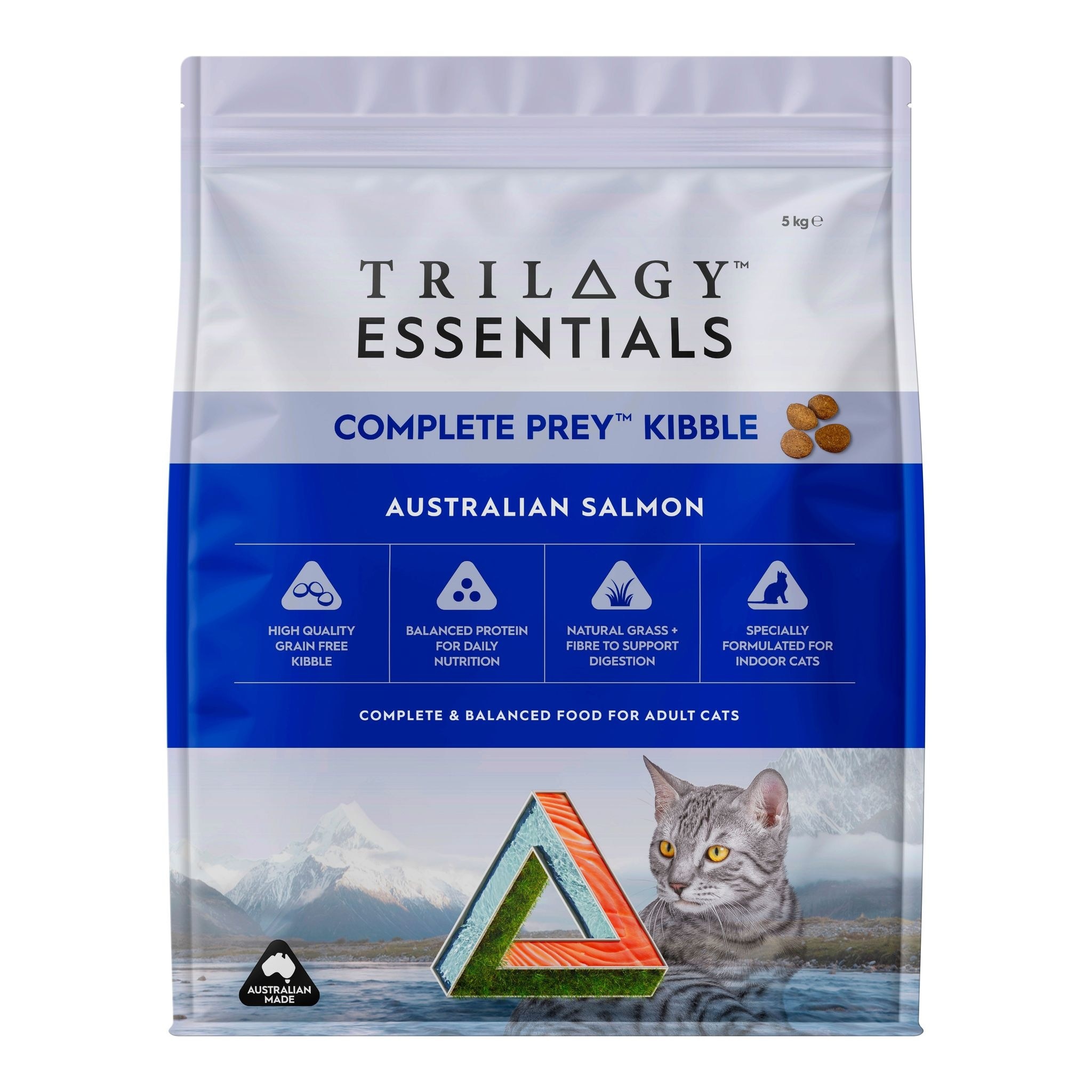 TRILOGY Essentials Complete Prey Kibble Australian Salmon for Adult Cats (5kg)